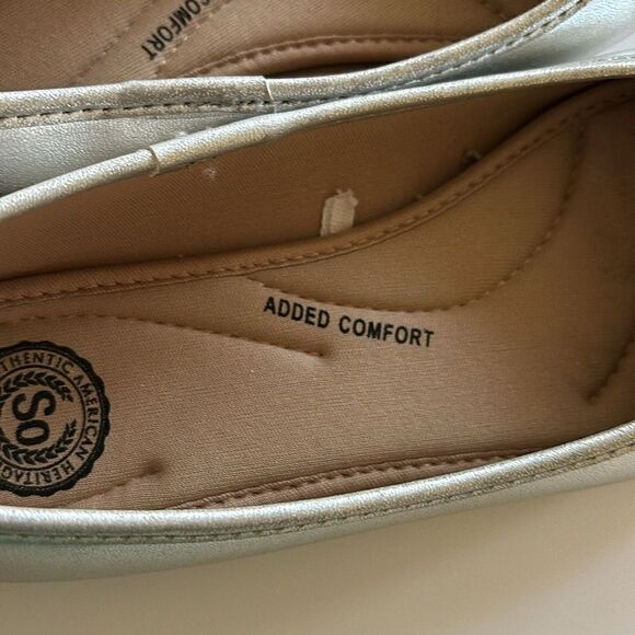 Kohl’s metallic silver Pointed Toe shoes‎ Ballet comfortable Flats size 8.5 - Picture 4 of 8